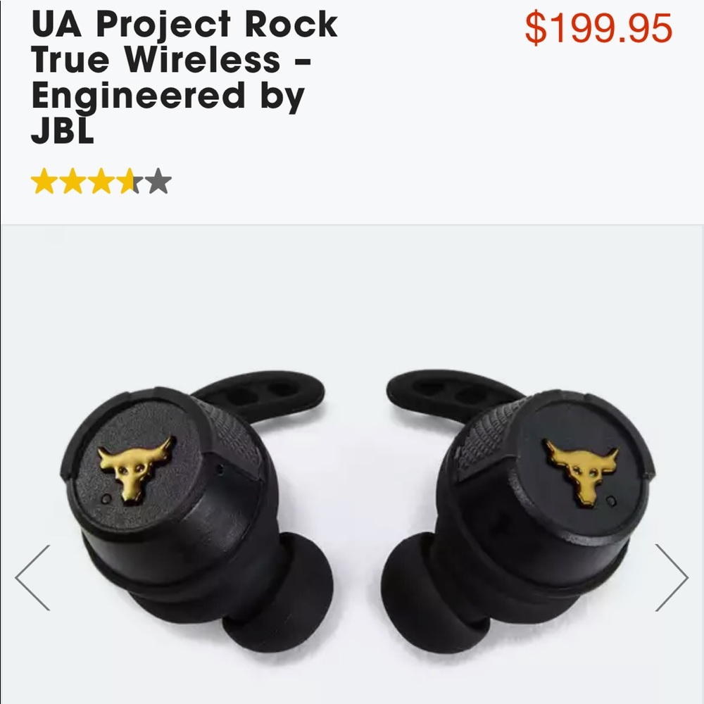 Under armour project rock JBL Bluetooth earbuds